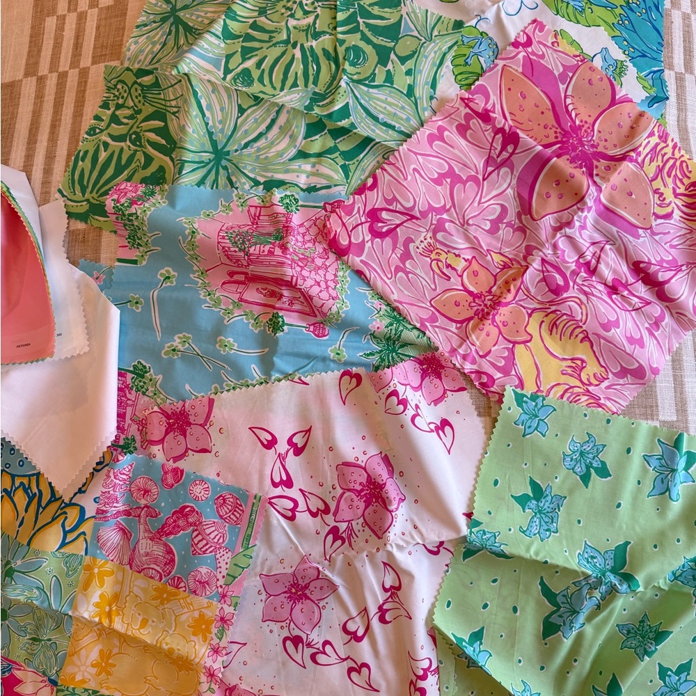 Private Bundle Lilly Pulitzer Bundle fabrics squares and euro sham